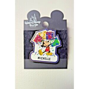 Walt Disney Worlds Name (Michelle) Pin with Mickey Juggling the Magic at Disney